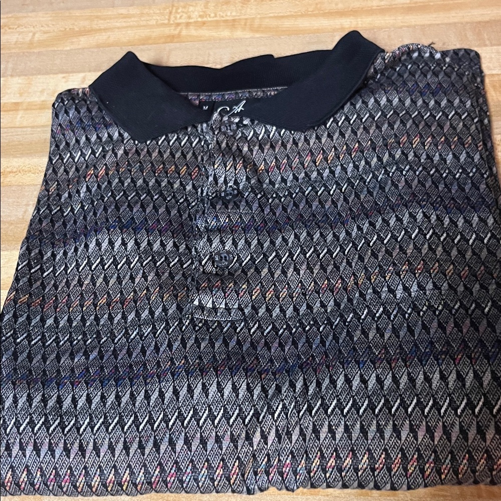 Arturo Garibaldi Italian double mercerized 100%cotton L/S men’s knit sport shirt